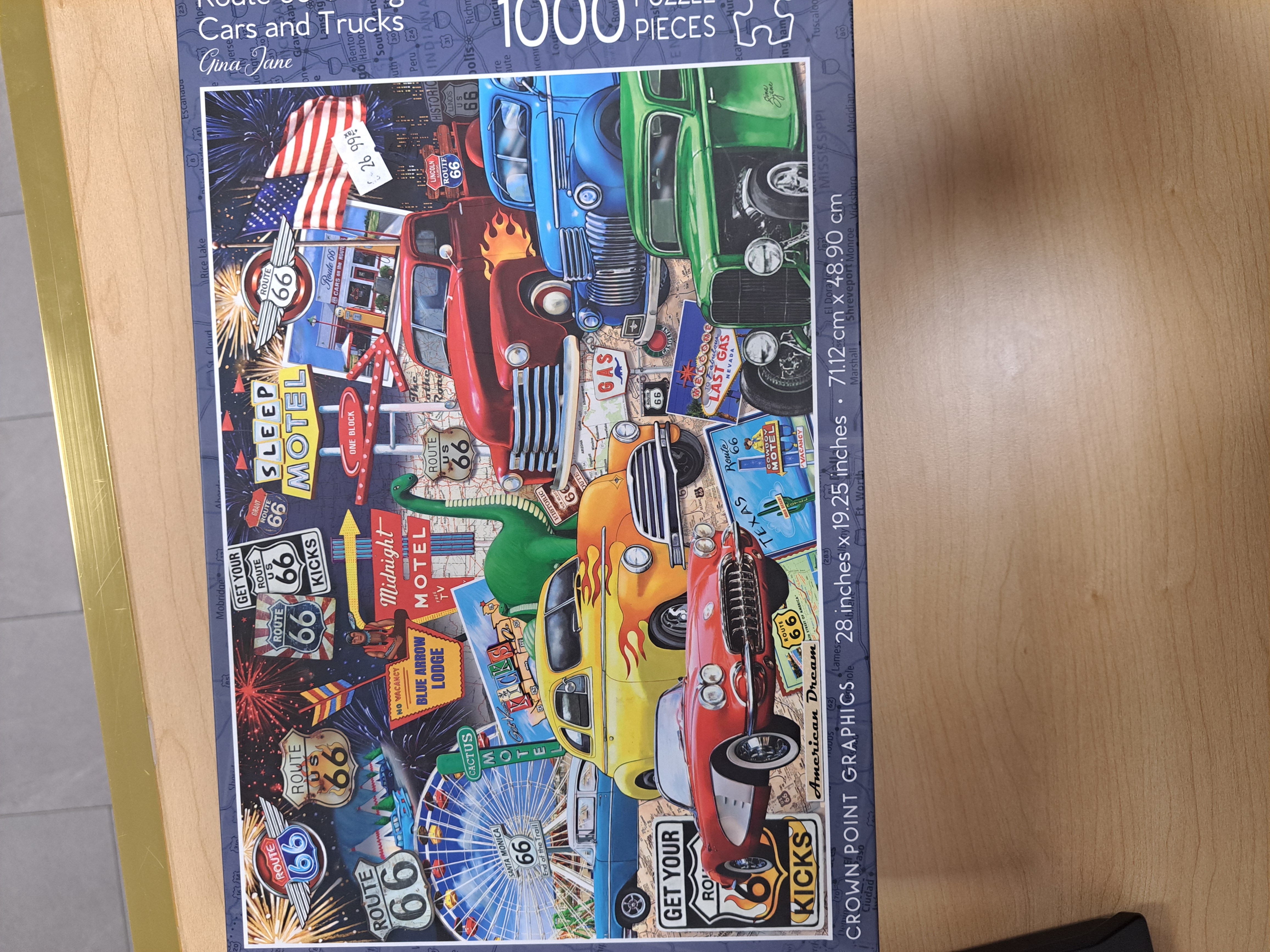 route 66 vintage casse-tête 1000 morceaux